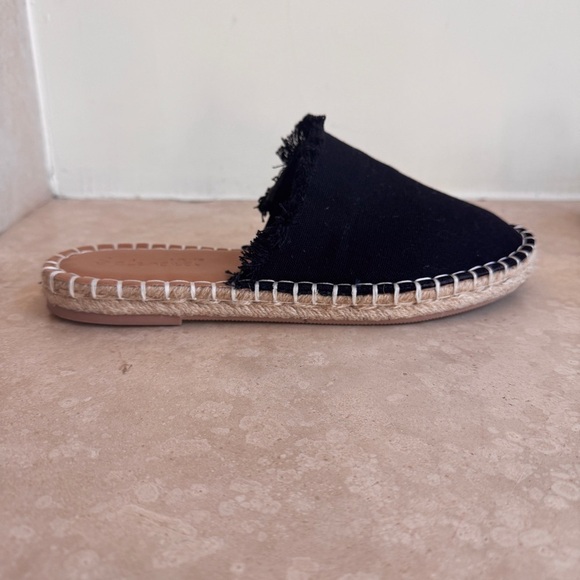 Splendid Black Jaycee Slip On Flat Mule Canvas Top Womens Size 8.5M - Picture 2 of 10